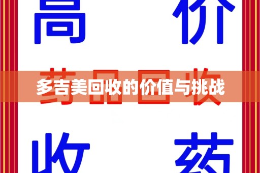 遵义多吉美回收的价值与挑战